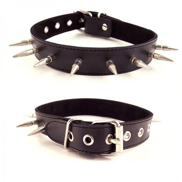 Rouge Spiked Collar with 1 inch Spikes Black-blank-Sexual Toys®