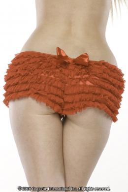 Ruffle Shorts W/Back Bow Red O/S-blank-Sexual Toys®