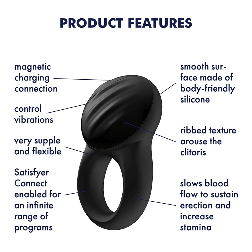 Satisfyer Signet Ring W/bluetooth App - Blue-Satisfyer-Sexual Toys®