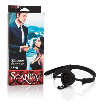 Scandal Silicone Stopper Gag Black-Scandal-Sexual Toys®