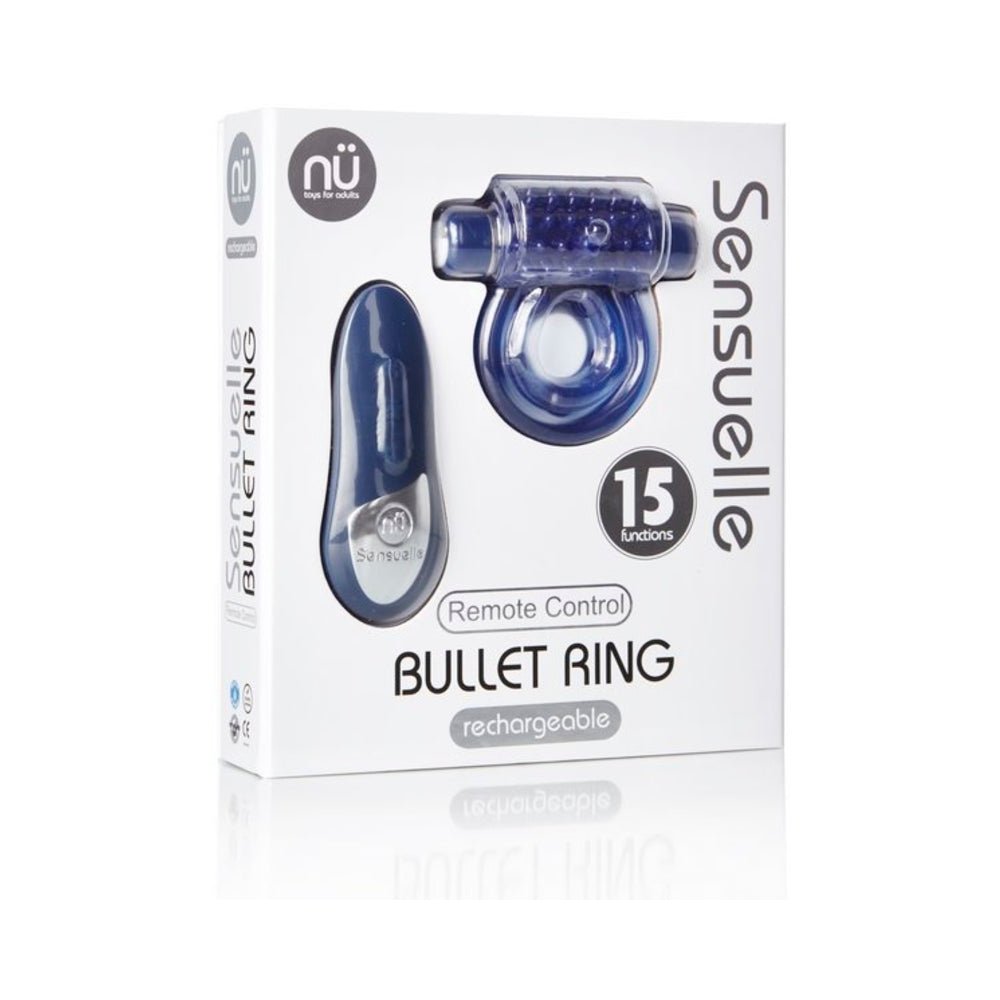 Sensuelle Remote Control Cockring 15 Function Rechargeable Waterproof -blue-Nu Sensuelle-Sexual Toys®