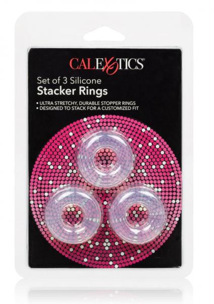 Set Of 3 Silicone Stacker Rings Clear-Cal Exotics-Sexual Toys®