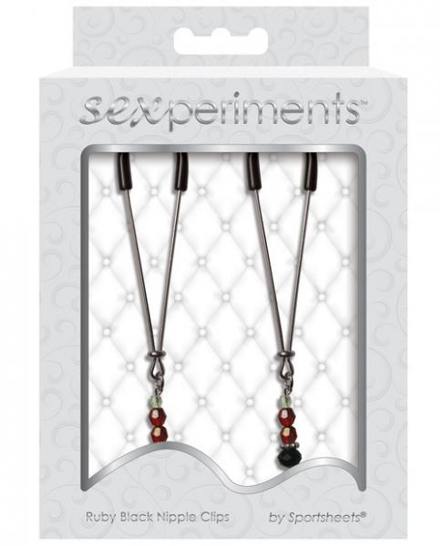 Sexperiments Ruby Black Nipple Clamps-Sexperiments-Sexual Toys®