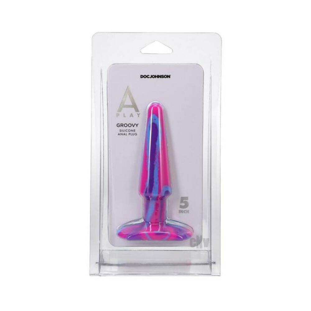 A-play Groovy 5 In. Silicone Anal Plug Berry-blank-Sexual Toys®