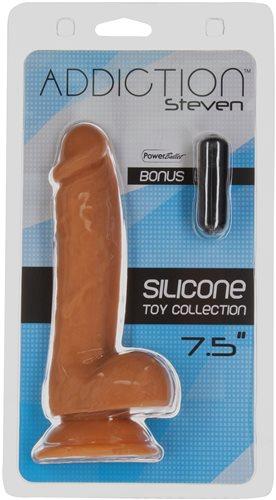 Addiction 100% Silicone Steven 7.5in Caramel-blank-Sexual Toys®