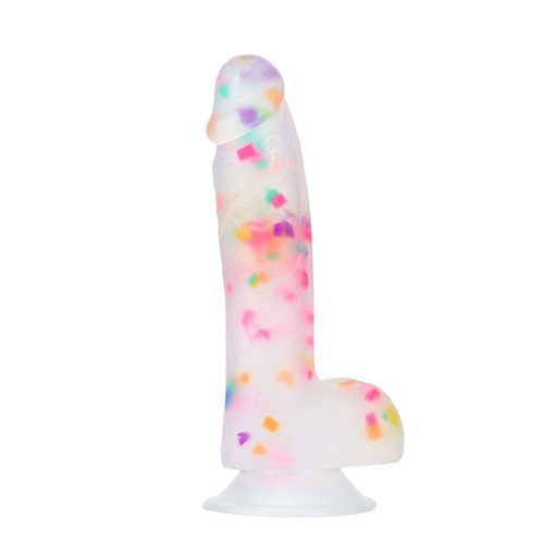 Addiction Party Marty Confetti Vibrating Silicone Realistic Dildo 7.5 in-blank-Sexual Toys®