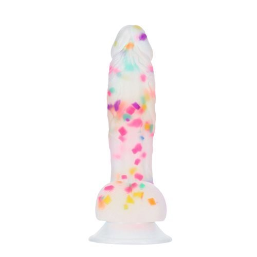 Addiction Party Marty Confetti Vibrating Silicone Realistic Dildo 7.5 in-blank-Sexual Toys®