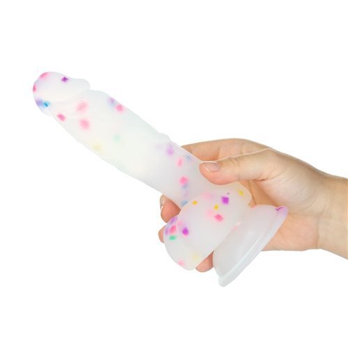 Addiction Party Marty Confetti Vibrating Silicone Realistic Dildo 7.5 in-blank-Sexual Toys®