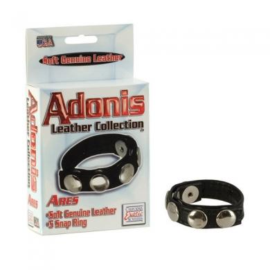 Adonis Leather Collection Ares 5 Snap Ring-blank-Sexual Toys®