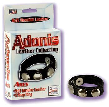 Adonis Leather Collection Ares 5 Snap Ring-blank-Sexual Toys®