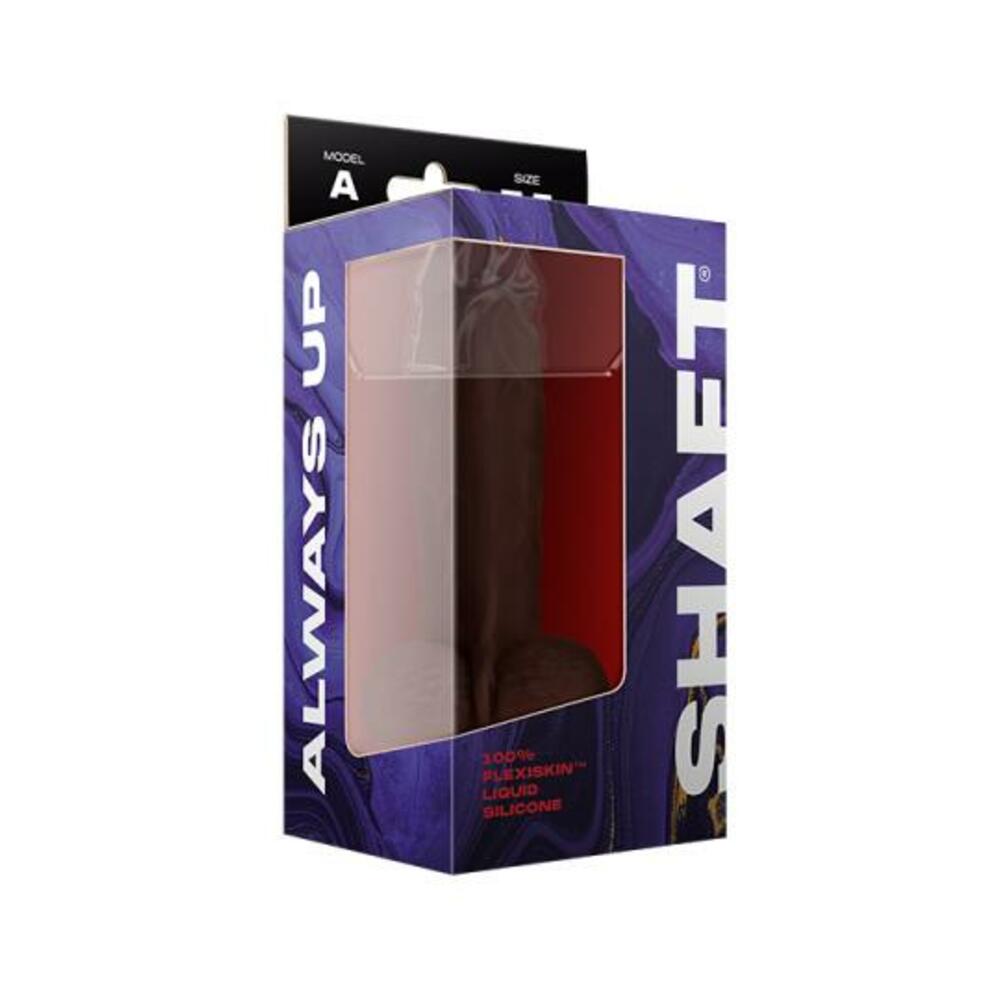 Shaft Model A Liquid Silicone Dong With Balls 7.5 In. Mahogany-Shaft-Sexual Toys®