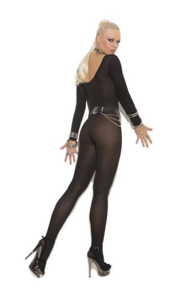 Sheer Long Sleeves Bodystocking Black O/S-Vivace Collection-Sexual Toys®