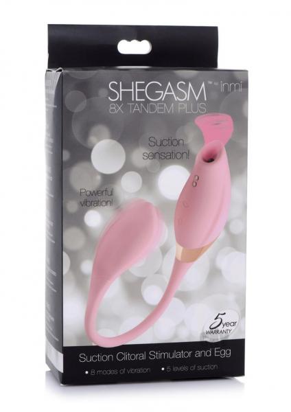 Shegasm 8x Tandem Plus Silicone Suction Clitoral Stimulator And Egg-Inmi-Sexual Toys®