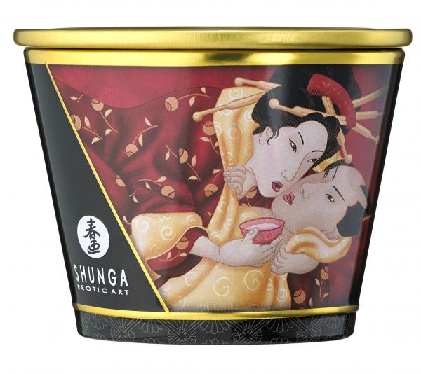 Shunga Massage Candle Romance Strawberry Wine 5.7oz-Shunga Erotic Art-Sexual Toys®