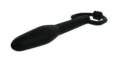 Silicone Cum Thru D-Ring Penis Plug Black-Master Series-Sexual Toys®