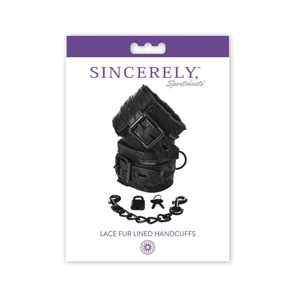 Sincerely, SS Lace Fur Lined Handcuffs-Sportsheets-Sexual Toys®