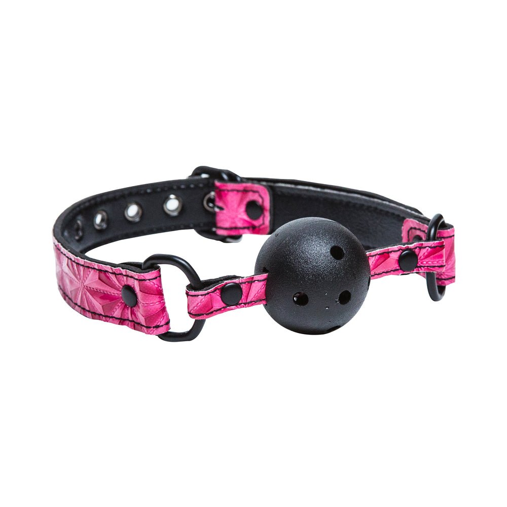 Sinful Adjustable Vinyl Ball Gag - Pink-NS Novelties-Sexual Toys®