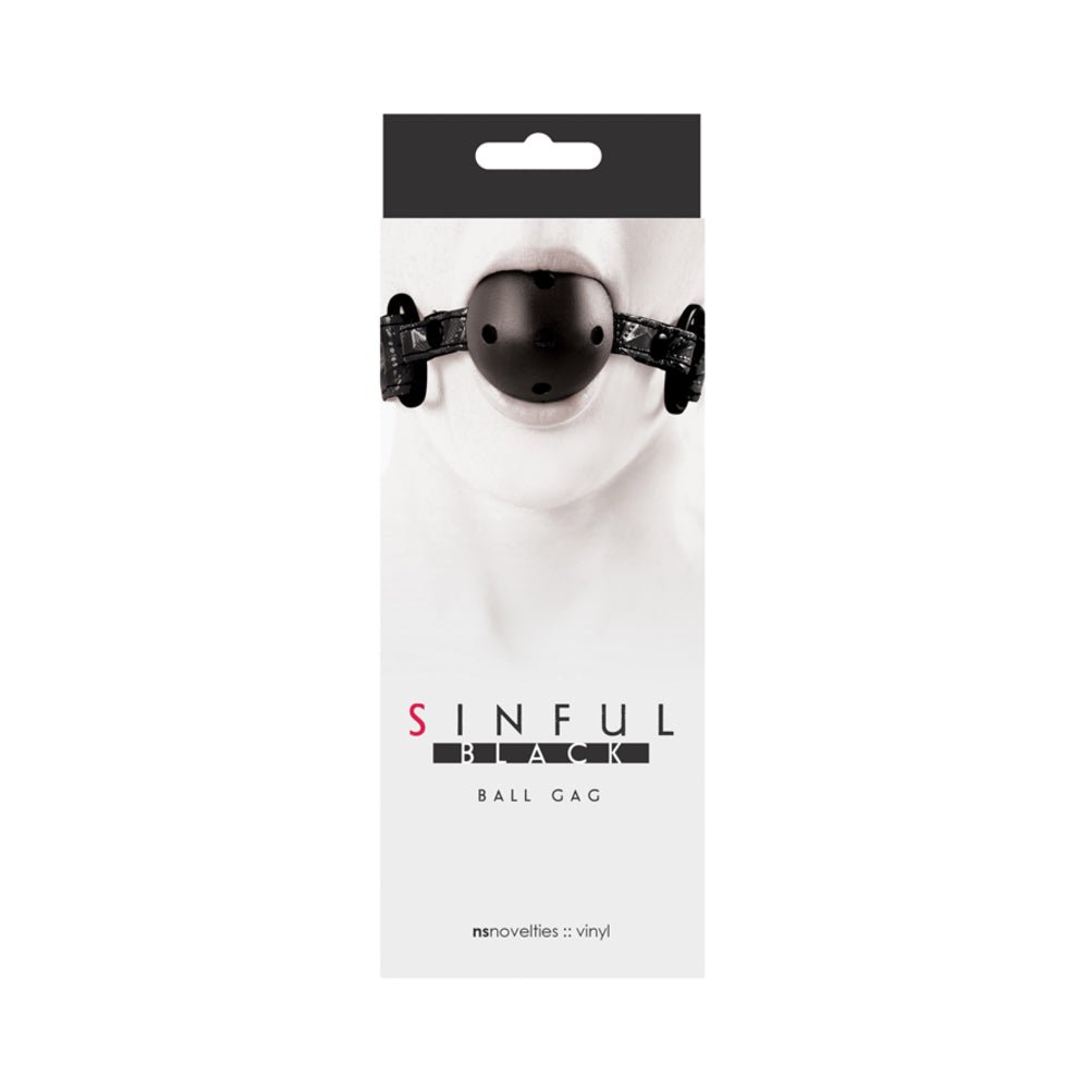 Sinful Black Ball Gag-NS Novelties-Sexual Toys®