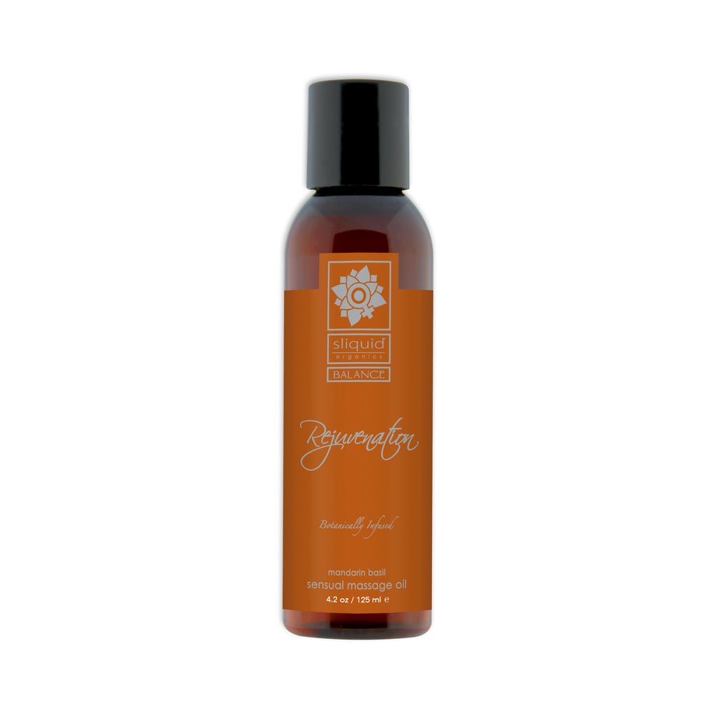 Sliquid Organics Balance Massage Oil Rejuvenation (mandarin Basil) 4.2oz-blank-Sexual Toys®