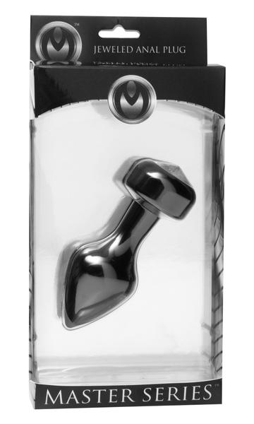 Spade Petite Jeweled Anal Plug Aluminum Black-Master Series-Sexual Toys®