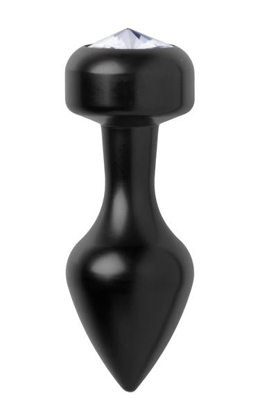 Spade Petite Jeweled Anal Plug Aluminum Black-Master Series-Sexual Toys®