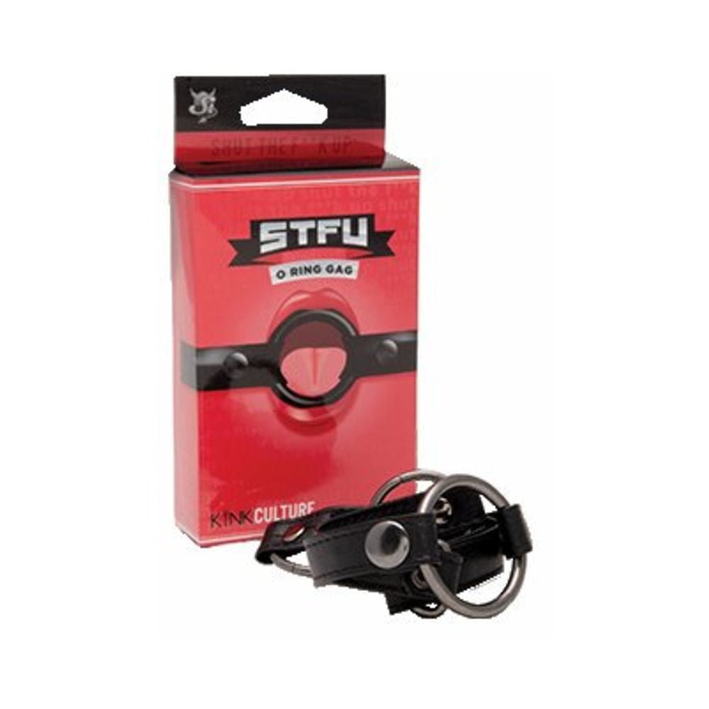 STF Up O Ring Gag Black-Si Novelties-Sexual Toys®