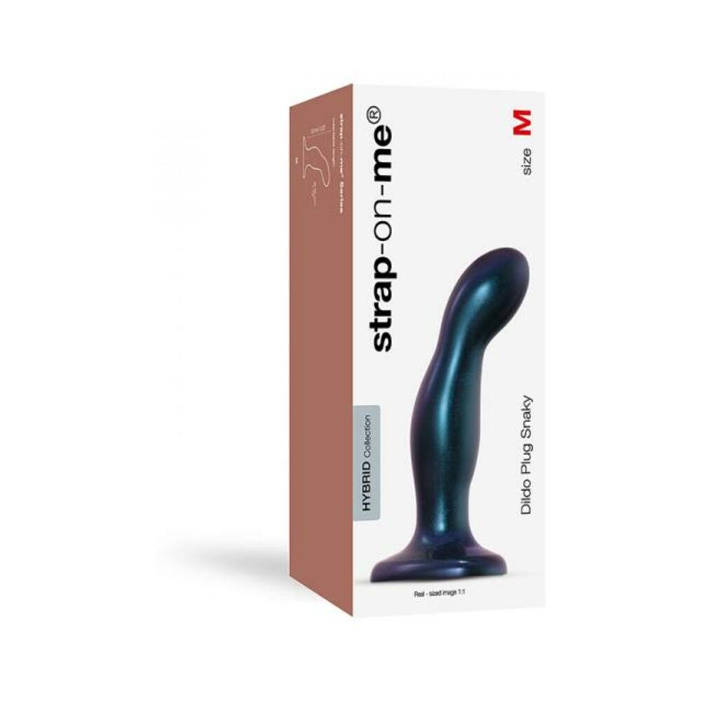 Strap-on-me Hybrid Collection Dildo Plug Snaky Metallic Blue M-blank-Sexual Toys®