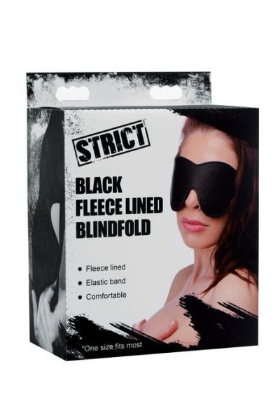 Strict Fleece Lined Blindfold Black O/S-Strict-Sexual Toys®