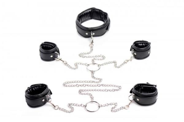 Strict Slave Bondage Shackle Set Black-Strict-Sexual Toys®