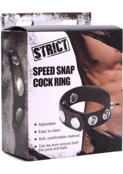 Strict Speed Snap Cock Ring Black-Strict-Sexual Toys®