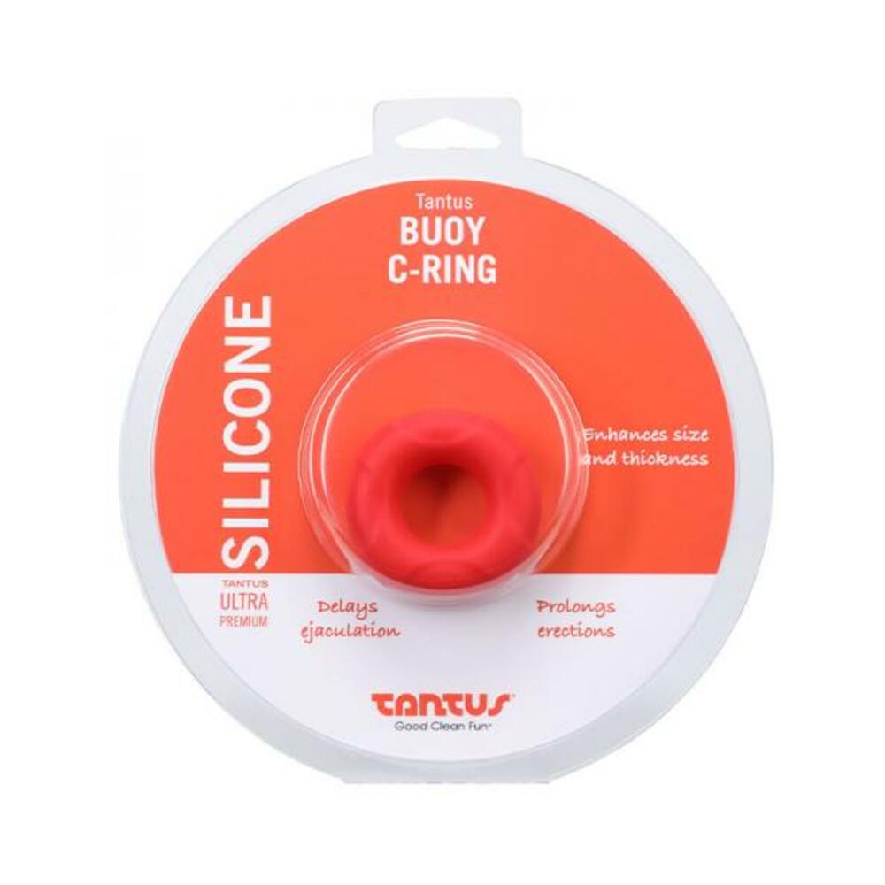 Tantus Buoy C-ring - Medium - Crimson-blank-Sexual Toys®