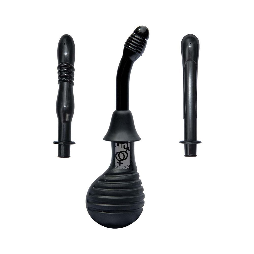 The Big Douche W/3 Unique Attachments Black-Nasstoys-Sexual Toys®