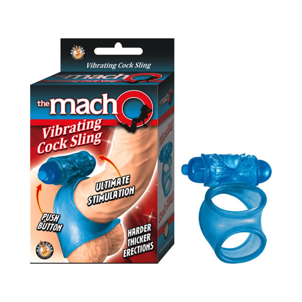 The Macho Vibrating Cocksling, Waterproof Blue-Nasstoys-Sexual Toys®