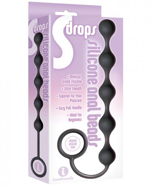 The Nines S Drops Silicone Anal Beads Black-The Nines-Sexual Toys®