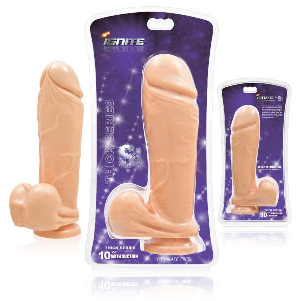 Thick Cock Balls Suction Cup Flesh 10 Inches-Ignite-Sexual Toys®