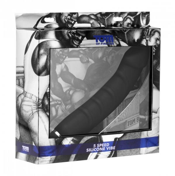 Tom of Finland 5 Speed Silicone P-Spot Vibe Black-Tom of Finland-Sexual Toys®