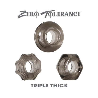 Triple Thick Cock Ring Trio Smoke-Zero Tolerance-Sexual Toys®