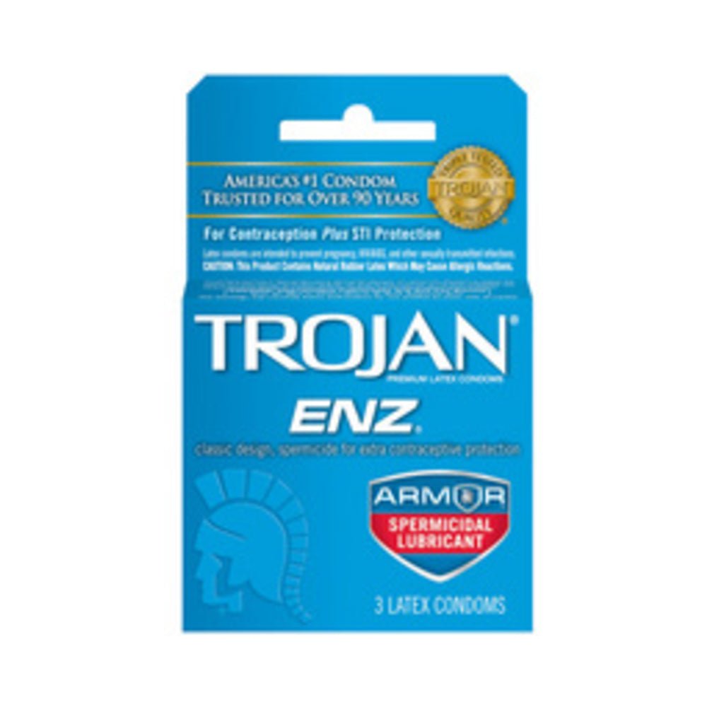 Trojan Condom Enz With Spermicidal Lubricant 3 Pack-Trojan-Sexual Toys®