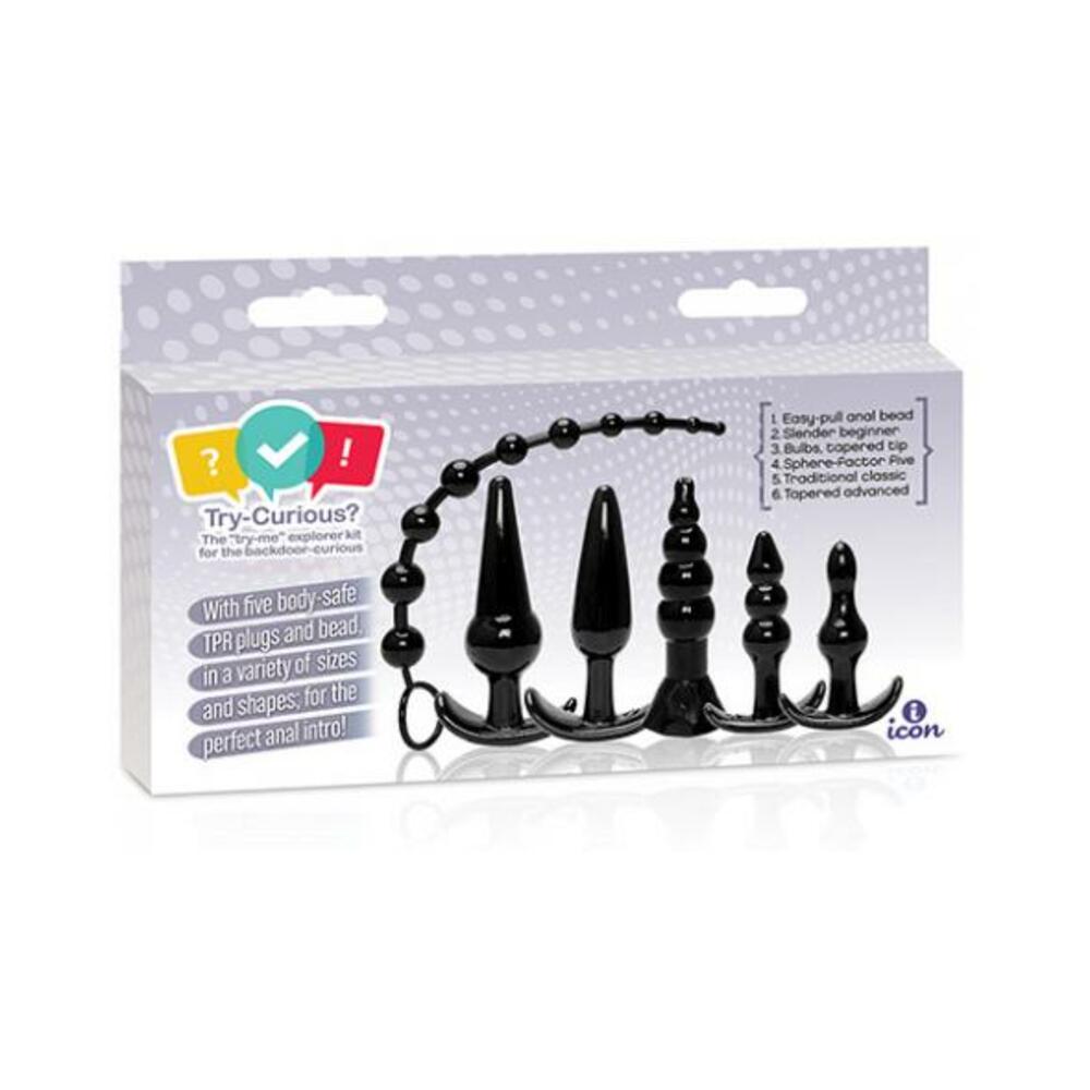 Try-Curious Anal Plug Kit Black-Icon-Sexual Toys®