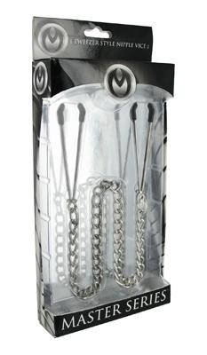 Tweezer Nipple Clamps Silver-Master Series-Sexual Toys®