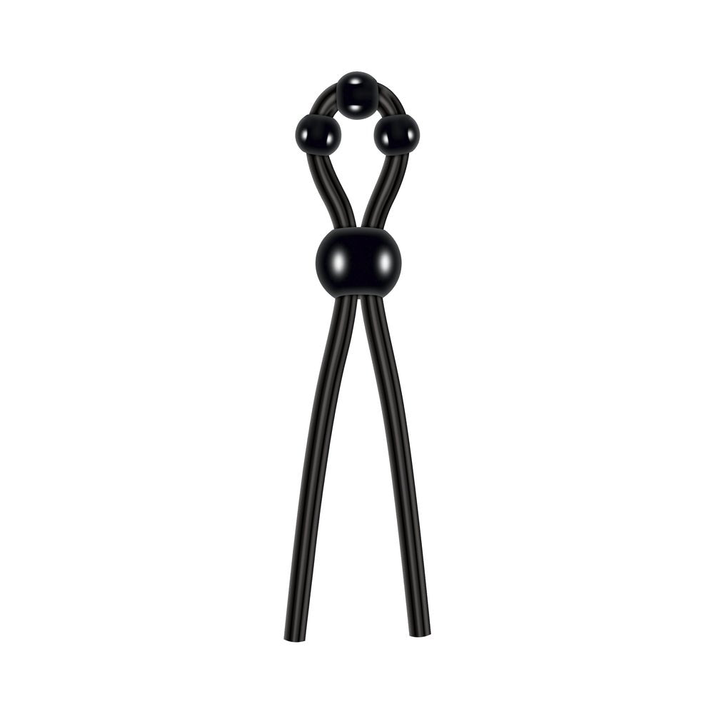 Ultimate Silicone Lasso Cock Ring Black-Zero Tolerance-Sexual Toys®