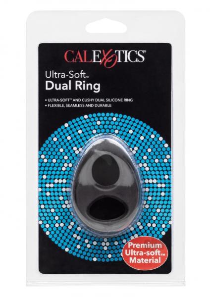 Ultra Soft Dual Ring Black-Cal Exotics-Sexual Toys®