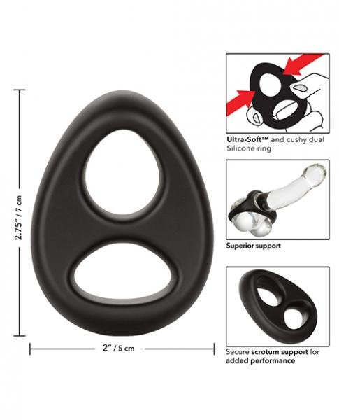 Ultra Soft Dual Ring Black-Cal Exotics-Sexual Toys®