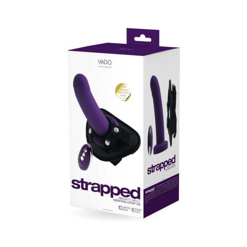 Vedo Strapped Rechargeable Vibrating Strap-on Deep Purple-VeDO-Sexual Toys®