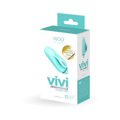 Vedo Vivi Rechargeable Finger Vibe Tease Me Turquoise-VeDO-Sexual Toys®