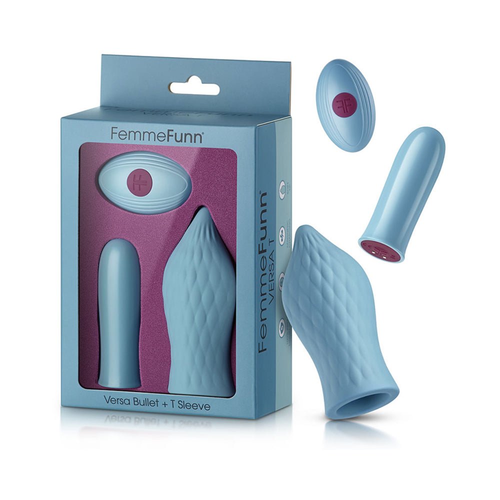 Versa Bullet Plus T Sleeve  Light Blue-FemmeFunn-Sexual Toys®