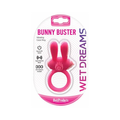 Wet Dreams Bunny Buster Cock Ring With Turbo Motor Pink-Hott Products-Sexual Toys®