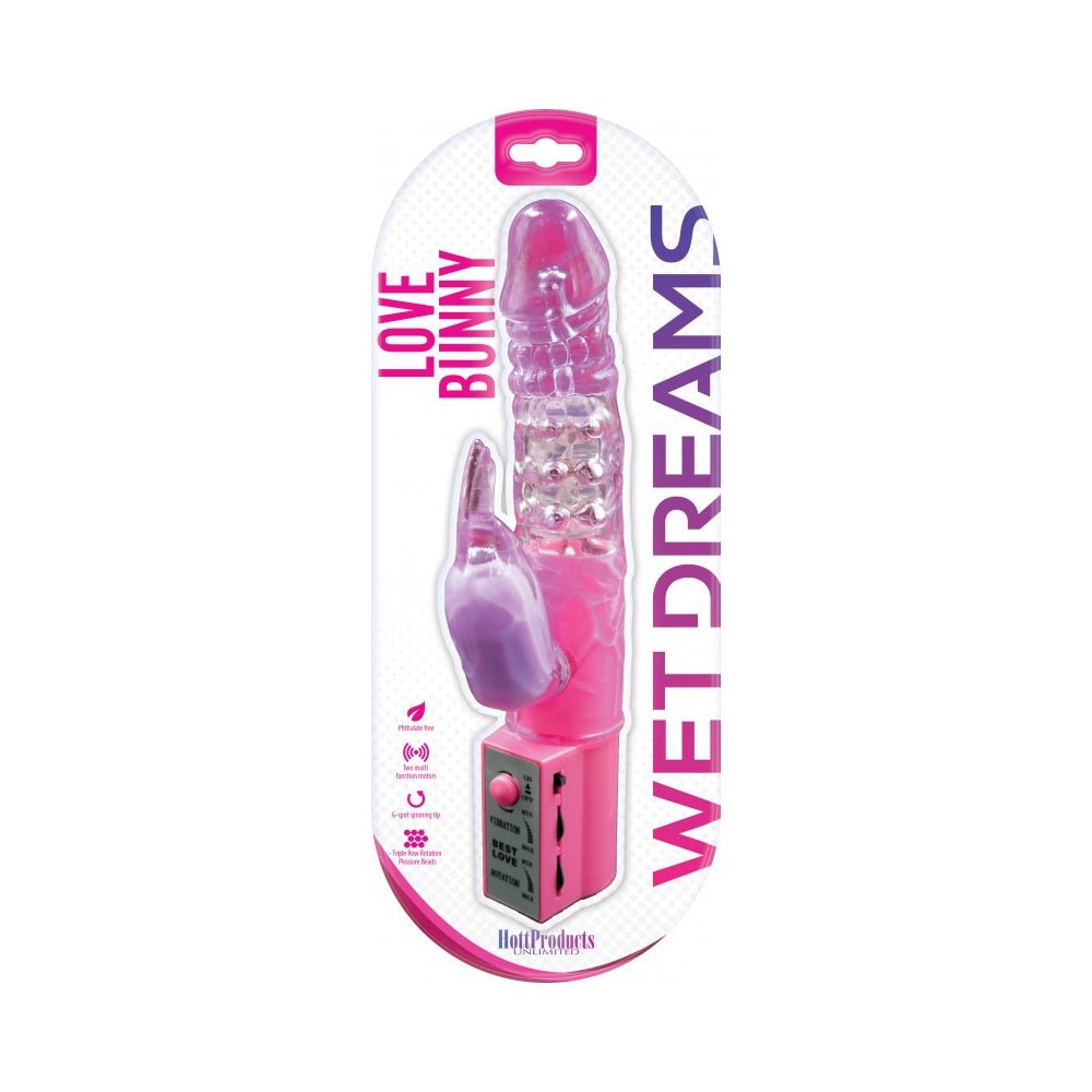 Wet Dreams Love Bunny Magenta Pink Vibrator-Hott Products-Sexual Toys®