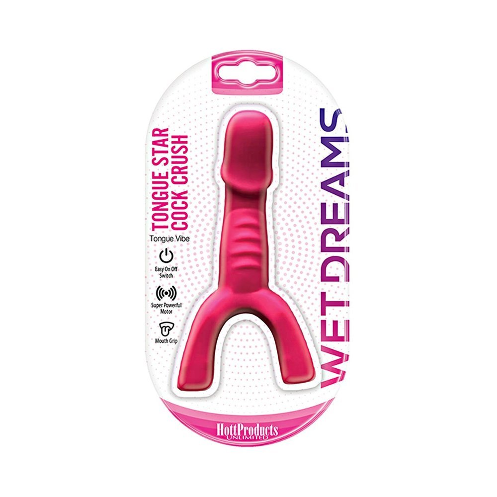 Wet Dreams Tongue Star Cock Crush Vibe With Penis  Pink-Hott Products-Sexual Toys®