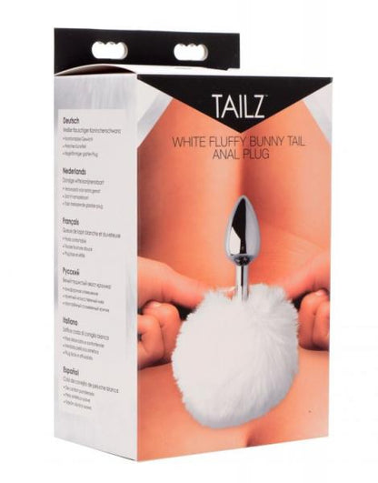 White Fluffy Bunny Tail Anal Plug-Tailz-Sexual Toys®